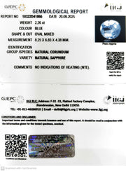 2.26/CT Natural Blue Sapphire with Govt Lab Certificate (23310)